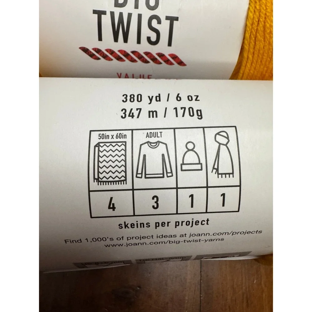 Big‎ twist Value varsity gold 2 skeins